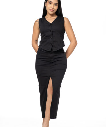 Conjunto Negro Falda + Chaleco