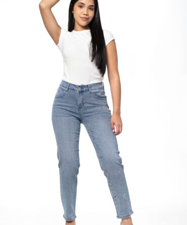 Mom Jeans Costura en Bolsillos