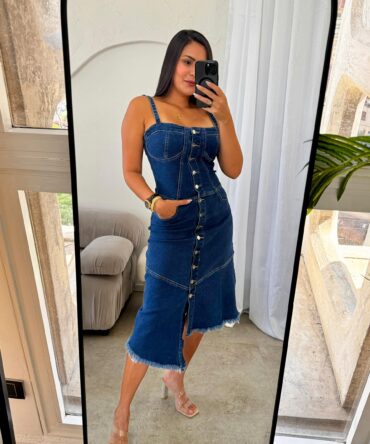 Vestido De Copa Denim