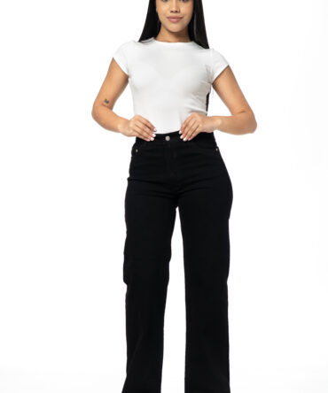 Jeans Corte Recto Negro