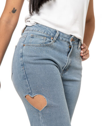 Jeans Recto Corazon Brillante