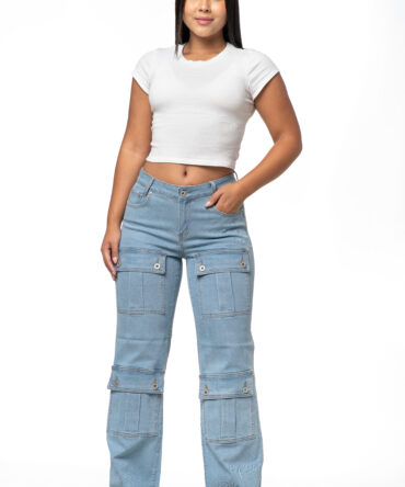Cargo Jeans Full Botones